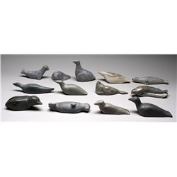 14 Bird And Seal Carvings From Various Artists and Communities 4 1/2" L. - 8 1/2" L.  All in Good Co