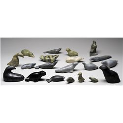 20 Bird And Seal Carvings From Various Artists and Communities Including Josie Kolola 2 1/2" L. - 7