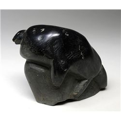 Stylized Spirit Animal Sculpture by Simon A. 8" W. 8" H.  Good Condition