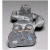 Image 3 : Sculpture of an Inuk Holding a Head by Josiah Kadlutiak Igloolik ca. 1970  12" H. 6 1/2" W.  Good Co