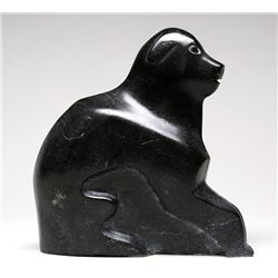 Young Caribou Sculpture by Samuel Nahilaituq (1923-) 8" H. 8" W.  Good Condition
