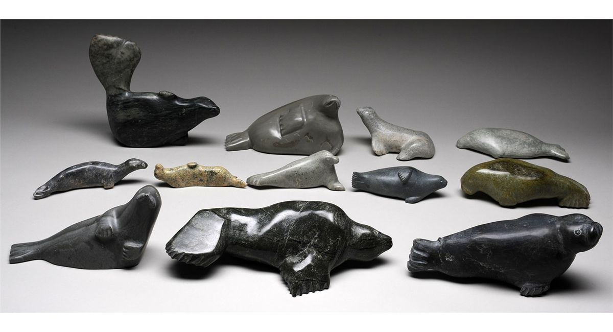 12 Seal Carvings From Various Artists and Communities Including Simeone