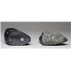 Image 3 : Bird Sculpture by Johnassie Emikotailuk - Sanikiluaq 7" H. 7 1/2" W. and a Goose Sculpture by Kooyou