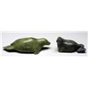 Image 1 : Two Seal Carvings by Sam Toon - Cape Dorset, 6" L. - 9 1/2" L.  Good Condition