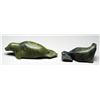 Image 2 : Two Seal Carvings by Sam Toon - Cape Dorset, 6" L. - 9 1/2" L.  Good Condition