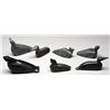 Image 2 : Seven Bird Carvings by Various Sanikiluaq Artists Including Mina Mannuk and Johnny E. 4 1/2" L. - 7"