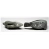Image 3 : Carving of a Duck by Shoapik - Sanikiluaq 6 1/4" L. 3 1/2" H. and a Seal Carving by Maki Sala - Sani