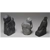 Image 1 : Three Carved Inuk Figure - Artists Unknown 6" H. - 6 1/2" H.  All in Good Condition