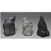 Image 2 : Three Carved Inuk Figure - Artists Unknown 6" H. - 6 1/2" H.  All in Good Condition