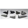Image 1 : Seven Bird Carvings From Sanikiluaq 4" L. - 6 3/4" L.  All in Good Condition
