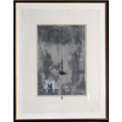 Jasper Johns, M, Lithograph