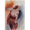 Image 1 : Eve Nethercott, Posing Nude (62), Watercolor