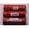 Image 1 : 1902, 1903, & 1904 Indian Cent Rolls. 150 Pennies All G or better. One Roll of Each Date