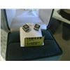Image 2 : ALL DIAMOND EARRINGS-YELLOW,WHITE BLUE AND BLACK,14K GOLD