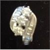 Image 1 : 3 STONE DIAMOND LADIES RING PLUS BAGUETTES TOAL WT 1 1/4 CT, 14k WG-6.3 OZ