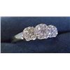 Image 1 : .50 CARAT DIAMOND "FLOWER" RING, 14K WHITE GOLD