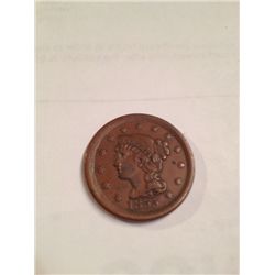 1855 MATRON HEAD LARGE CENT AU