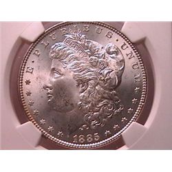 1885 Morgan Dollar MS63 NGC Color Coin