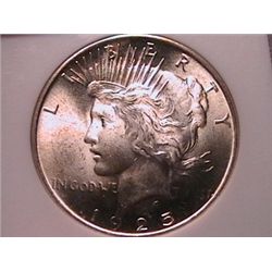 1925 Peace Dollar Gem MS65 NGC Graded