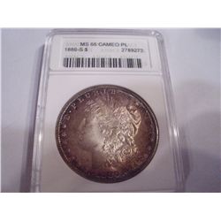 1880-S SILVER MORGAN DOLLAR ANACS MS-65 CAMEO PL