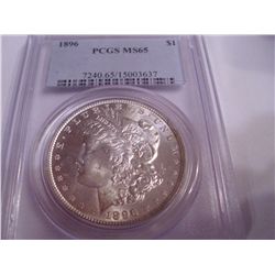 1896 PCGS MS-63 MORGAN SILVER DOLLAR
