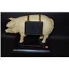 Image 1 : Sculpted Pig With Saddle Bag Chalkboards Recipe Card Holder; Size 9W x 9L X 6D; EST. $15-20