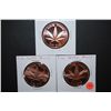 Image 1 : 2011 Barter Trade Tokin-Live Free Or Die Copper Round; Lot of 3; .999 Fine Copper 1 Oz.; EST. $10-15
