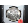Image 1 : 1885 US Silver Morgan $1; NGC Graded UNC Details-Obv. Improperly Cleaned; EST. $50-70