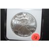 Image 1 : 2003 US Silver American Eagle $1; 1 Oz. Fine Silver; NGC Graded MS69; EST. $40-50