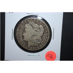 1891-CC US Silver Morgan $1; EST. $75-85