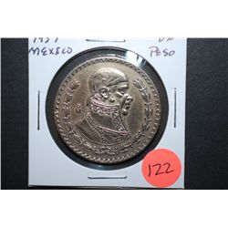 1957 Mexico Un Peso Foreign Coin; EST. $5-10