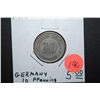 Image 1 : 1915-A German 10 Pfennig Foreign Coin; AU; EST. $10-15