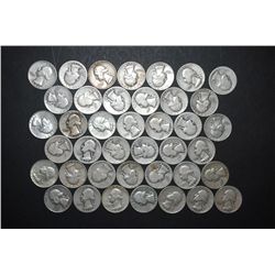 US Silver Quarters $10.00 Face Value; Various Dates & Conditions; Lot of 40; EST. $250-300