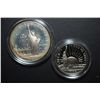 Image 1 : 1986-S US Liberty Commemorative Two-Coin Proof Set In Velvet Display Box; Ellis Island Silver $1 & N