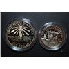 Image 2 : 1986-S US Liberty Commemorative Two-Coin Proof Set In Velvet Display Box; Ellis Island Silver $1 & N