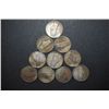 Image 2 : US Jefferson Silver Wartime Nickels; Various Dates & Conditions; Lot of 10; EST. $20-30