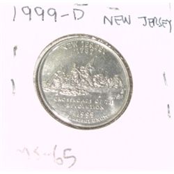 1999-D NEW JERSEY QUARTER DOLLAR *RARE MS-65 HIGH GRADE*!!