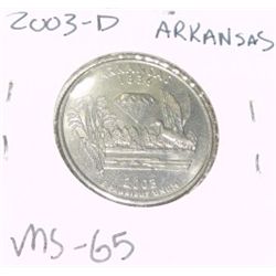 2003-D ARKANSAS QUARTER DOLLAR *RARE MS-65 HIGH GRADE*!!