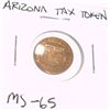 Image 1 : VINTAGE ARIZONA STATE 1 TAX TOKEN *EXTREMELY RARE MS-65 HIGH GRADE*!!