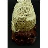 Image 4 : FINE CHINESE CARVED IVORY CRAB NET SCULPTURE