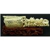 Image 6 : FINE CHINESE CARVED IVORY CRAB NET SCULPTURE