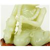 Image 3 : CHINESE GREENISH-WHITE JADE FIGURE OF AN ASCETIC