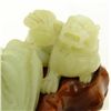 Image 4 : CHINESE GREENISH-WHITE JADE FIGURE OF AN ASCETIC
