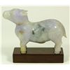 Image 5 : Pr OF LAVENDER JADEITE MODELS OF MYTHICAL BEASTS