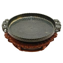 SPINACH GREEN JADE MUGHAL STYLE FLORIFORM BOWL