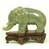 Image 4 : GREENISH GREY JADE MODEL OF AN ELEPHANT