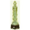 Image 1 : CHINESE CARVED JADEITE FIGURE OF GUANYIN