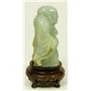 Image 3 : GREEN AND RUSSET JADEITE FIGURE OF HOTEI