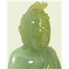 Image 2 : CHINESE GREEN JADEITE SEATED BUDDHA FIGURE