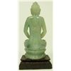 Image 4 : CHINESE GREEN JADEITE SEATED BUDDHA FIGURE